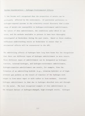 Lot #88 Space Shuttle: Auxiliary Power Unit Preliminary Design Report - Image 6