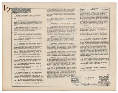 Lot #61 George C. Marshall Space Flight Center: Azimuths Documents - Image 1
