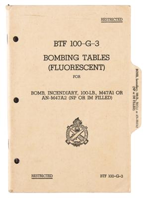 Lot #150 World War II M47 Bombing Tables Booklet - Image 1