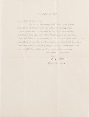 Lot #265 Albert Einstein Typed Letter Signed - Image 1