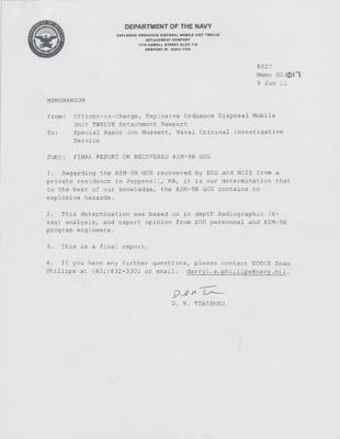 Lot #160 AIM-9B Sidewinder GCG Missile Head - Image 12