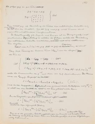 Lot #263 Albert Einstein Handwritten Scientific Manuscript - Image 1