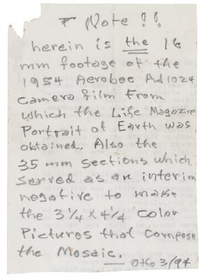 Lot #8 Otto Berg's 1954 'Earth from Space' 16mm and 35mm Film Reels - Image 7