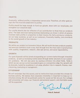 Lot #316 Atari Employee Handbook and Inter-Office Material from the collection of David Sherman - Image 2