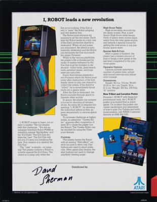 Lot #314 Atari 'I, Robot' Original Advertising Material from the collection of David Sherman - Image 4