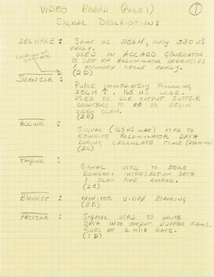 Lot #317 Atari 'Mondo Bondo / Boffo' 3-D and Video Processor Archive from the collection of David Sherman - Image 11