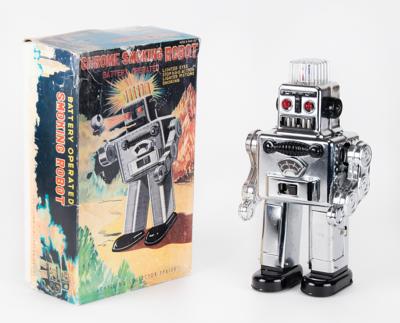 Lot #194 Chrome Smoking Robot by Schylling from the collection of Andres Serrano - Image 1