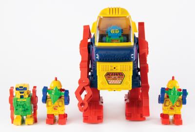 Lot #204 Vintage King Ding Robot and (4) Ding-A-Lings by Topper Toys from the collection of Andres Serrano - Image 1