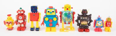 Lot #211 Vintage Lot of (8) Second Generation Battery Powered and Wind-up Toy Robots from the collection of Andres Serrano - Image 1