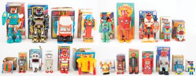 Lot #209 Vintage Lot of (22) Boxed Robots from the collection of Andres Serrano - Image 1