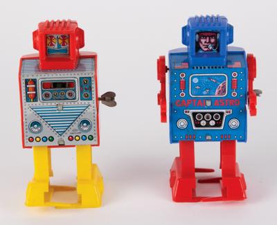 Lot #208 Vintage Lot of (2) Wind-up Space Robots by Mego/Hiro from the collection of Andres Serrano - Image 1