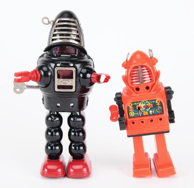 Lot #207 Vintage Lot of (2) Wind-up Robby the Robot-Inspired Toys from the collection of Andres Serrano - Image 1
