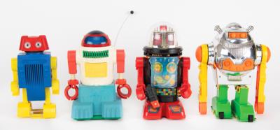 Lot #210 Vintage Lot of (4) Third Generation Battery-Operated Toy Robots from the collection of Andres Serrano - Image 1