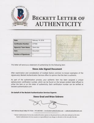 Lot #6115 Steve Jobs Signed Job Application - PSA MINT 9 - Image 3