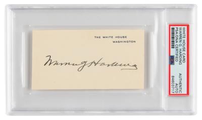 Lot #6042 Warren G. Harding Signed White House