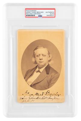 Lot #6157 Henry Ward Beecher Signed Photograph - Image 1