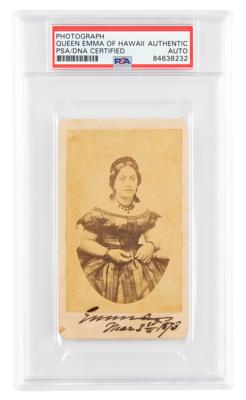 Lot #6136 Queen Emma of Hawaii Signed Photograph - Image 1