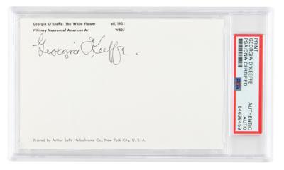 Lot #6410 Georgia O'Keeffe Signed Postcard - Image 1