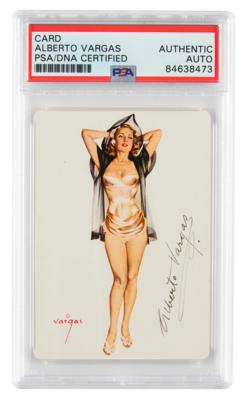 Lot #6414. Alberto Vargas Signed Business Card