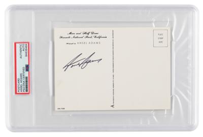 Lot #6404 Ansel Adams Signed Postcard - Image 1