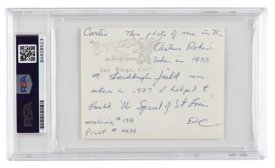 Lot #6375 Douglas 'Wrong Way' Corrigan Signed Photograph - Image 2