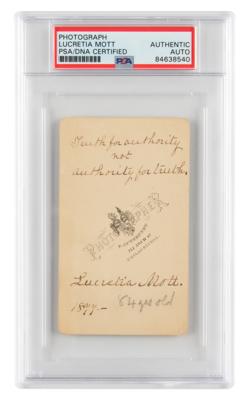 Lot #6240 Lucretia Mott Signed Photograph - Image 1