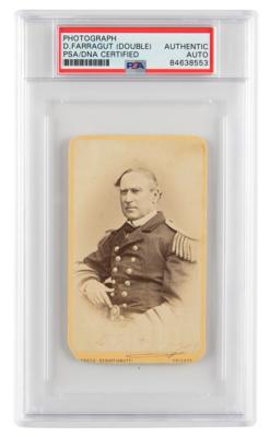 Lot #6329 David G. Farragut Twice-Signed Photograph - Image 1