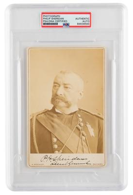 Lot #6310 Philip H. Sheridan Twice-Signed Photograph - Image 1