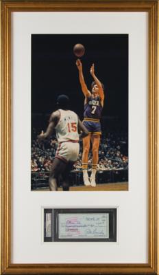 Lot #6624 'Pistol' Pete Maravich Signed Check - PSA GEM MT 10 - Image 2
