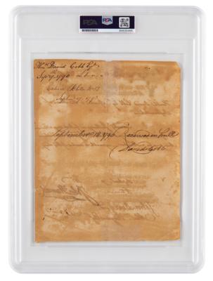 Lot #6097 John Hancock Document Signed - Image 2