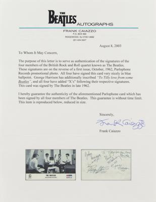 Lot #6472 Beatles Signed Promo Card - Image 3
