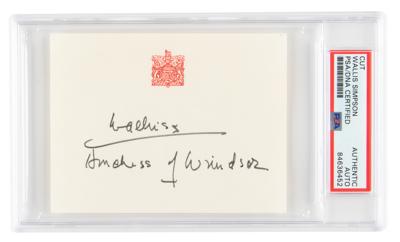 Lot #6287 Wallis, Duchess of Windsor Signature