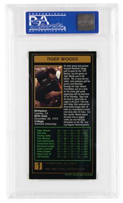 Lot #6636 1998 Champions of Golf Tiger Woods Rookie Card PSA NM-MT 8 - Image 2
