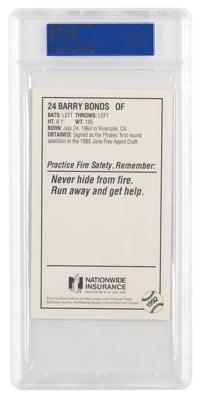 Lot #6645 Barry Bonds Signed Promo Card - Image 2