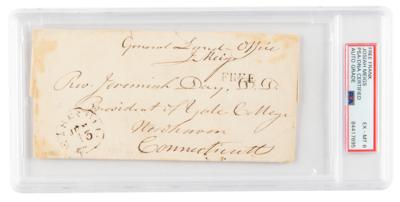 Lot #6234 Josiah Meigs Signed Free Frank - PSA EX-MT 6 - Image 1