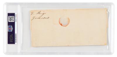 Lot #6234 Josiah Meigs Signed Free Frank - PSA EX-MT 6 - Image 2