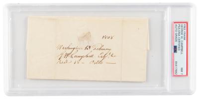 Lot #6172 George W. Campbell Signed Free Frank - PSA NM 7 - Image 2
