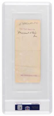 Lot #6064 Benjamin Harrison Signed Check - PSA NM-MT 8 - Image 2