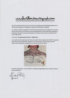 Lot #6477 David Bowie Signed Photograph - Image 2