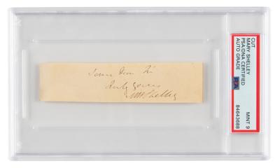 Lot #6443 Mary Shelley Signature - PSA MINT 9