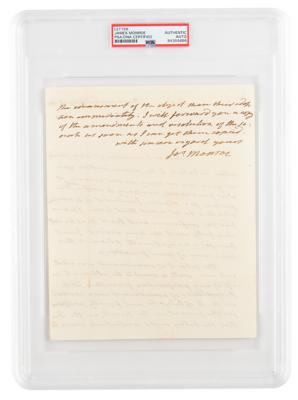 Lot #6005 James Monroe Autograph Letter Signed - Image 1