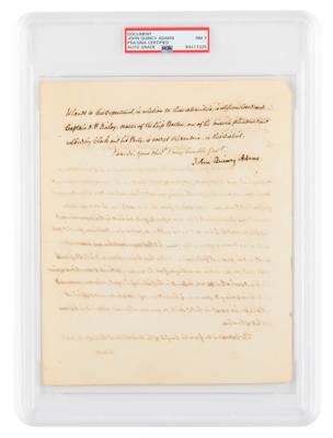 Lot #6007 John Quincy Adams Letter Signed - PSA NM 7 - Image 1