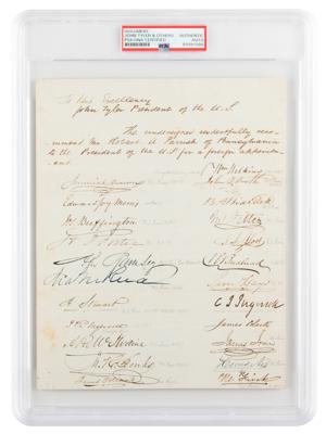 Lot #6091 John Tyler Handwritten Endorsement - Image 1
