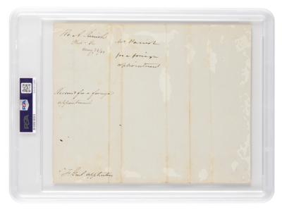 Lot #6091 John Tyler Handwritten Endorsement - Image 2