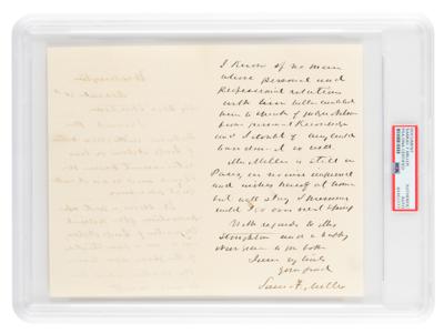 Lot #6238 Samuel Freeman Miller Autograph Letter Signed - Image 1
