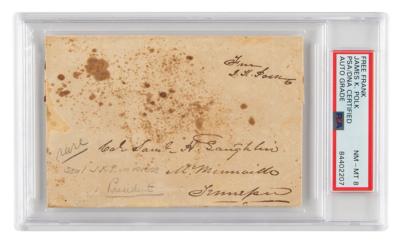 Lot #6018 James K. Polk Signed Free Frank - Image 1