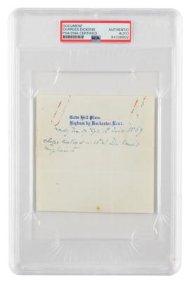Lot #6438. Charles Dickens Autograph Note Signed