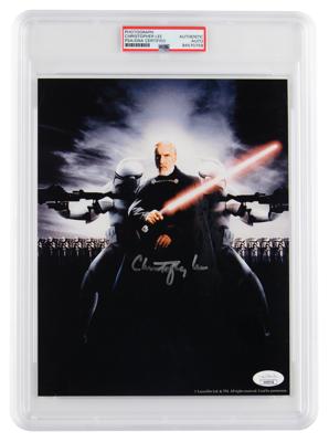 Lot #6612 Star Wars: Christopher Lee Signed Photograph - Image 1