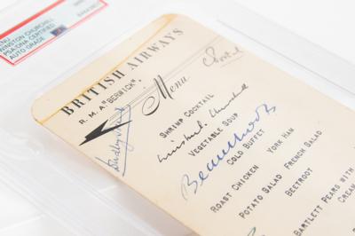 Lot #6133 Winston Churchill Signed Menu - PSA MINT 9 - Image 2