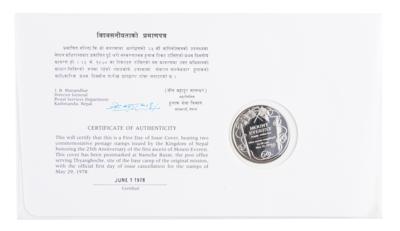 Lot #241 Edmund Hillary and Tenzing Norgay Signed Commemorative Cover - Image 2